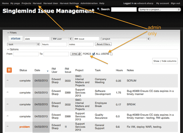 Harvest time keeping web application backend - Part 3