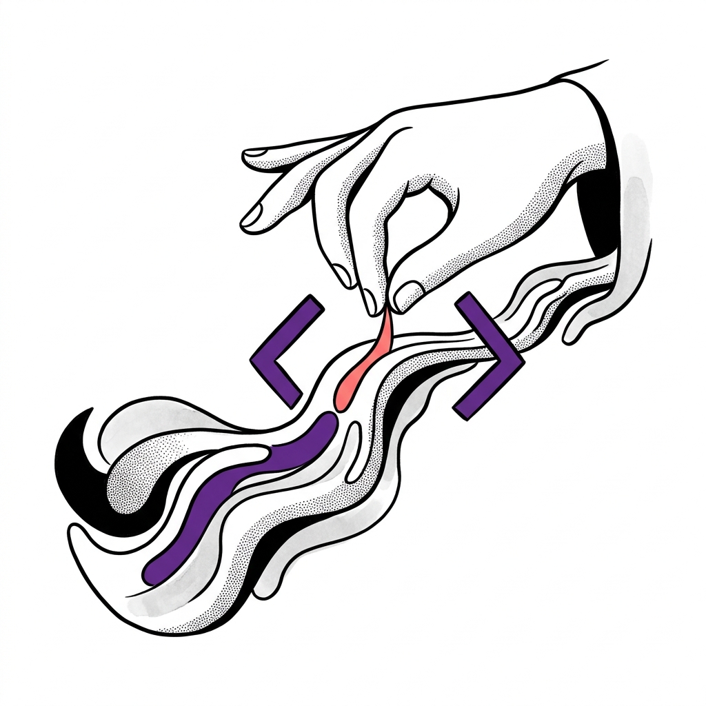 Stylized human hand opening a gate for an AI agent, symbolizing earned autonomy within defined boundaries.