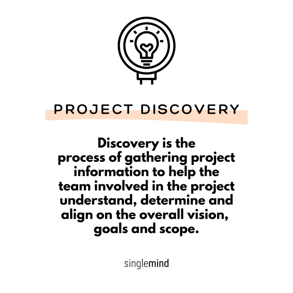 Project Discovery Definition, SingleMind Consulting