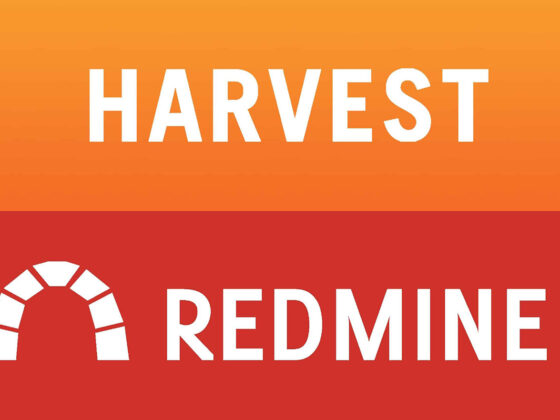 Harvest & Redmine logo banners