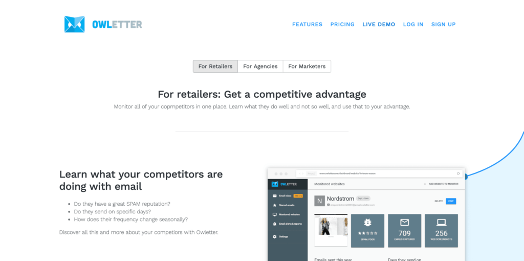 Owletter Competitor Research Tools