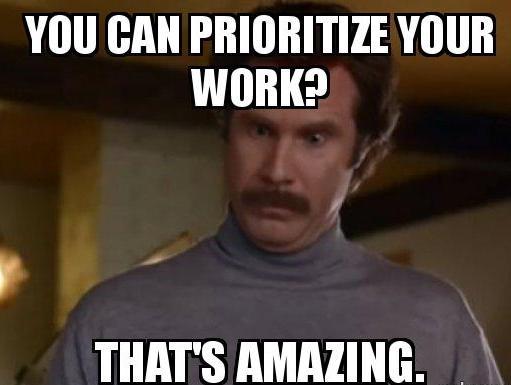 You Can Prioritize Your Work?? Meme